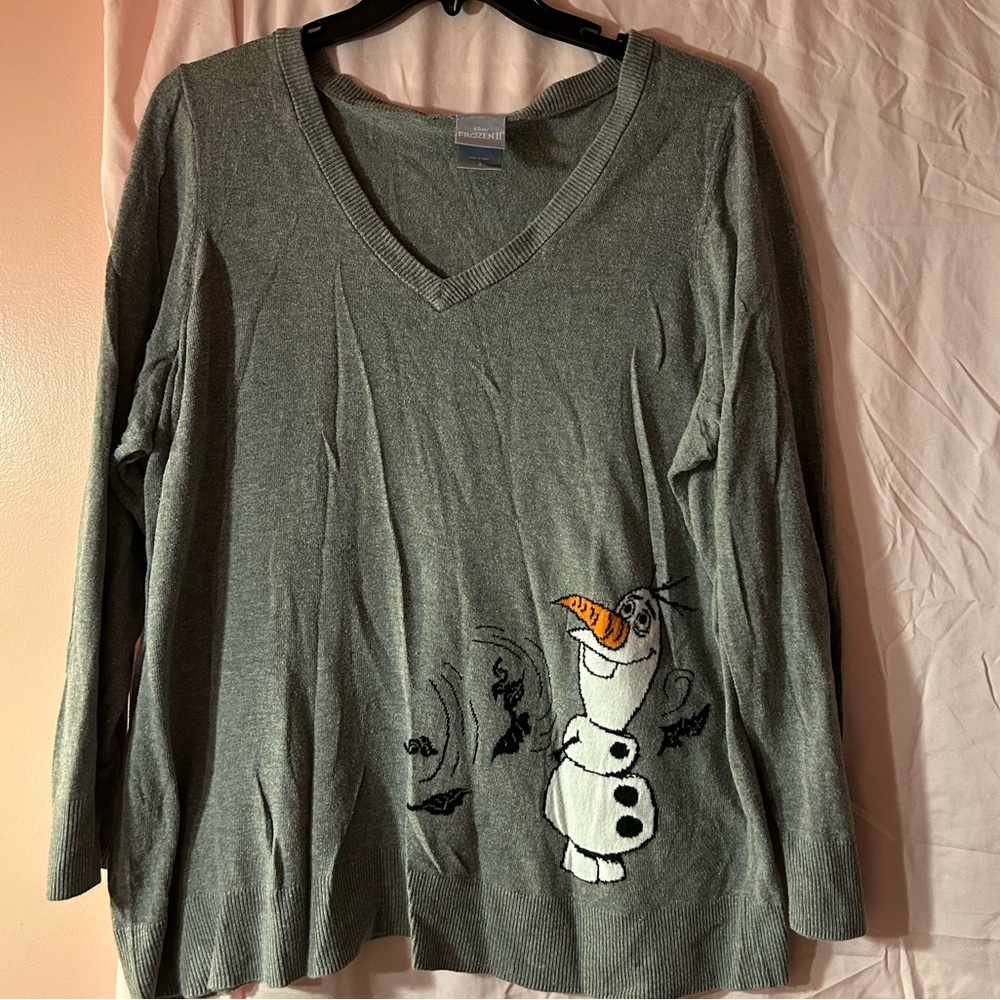 (Torrid) Disney’s Frozen V-Neck Sweater with Olaf Design